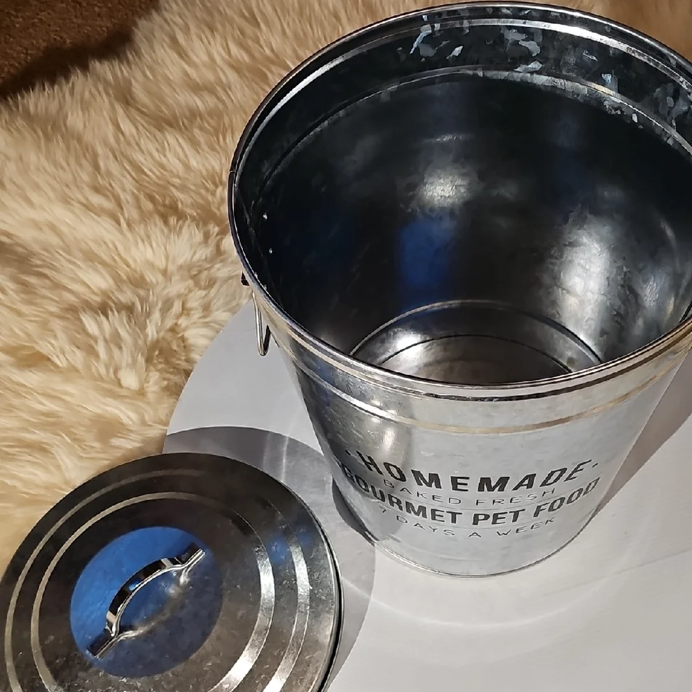 Silver Pet Food Storage Bin